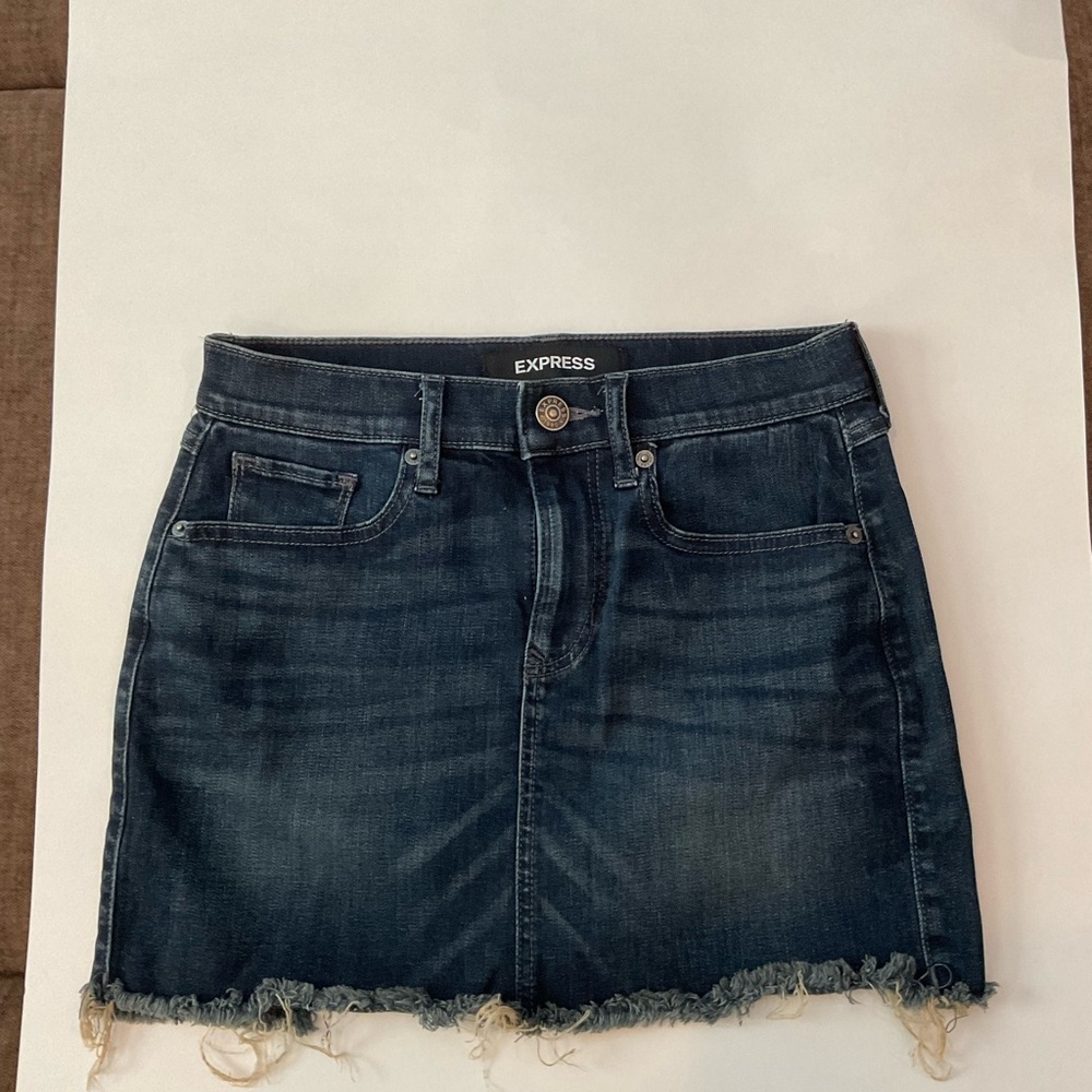 Demin "straight mini" skirt (364)